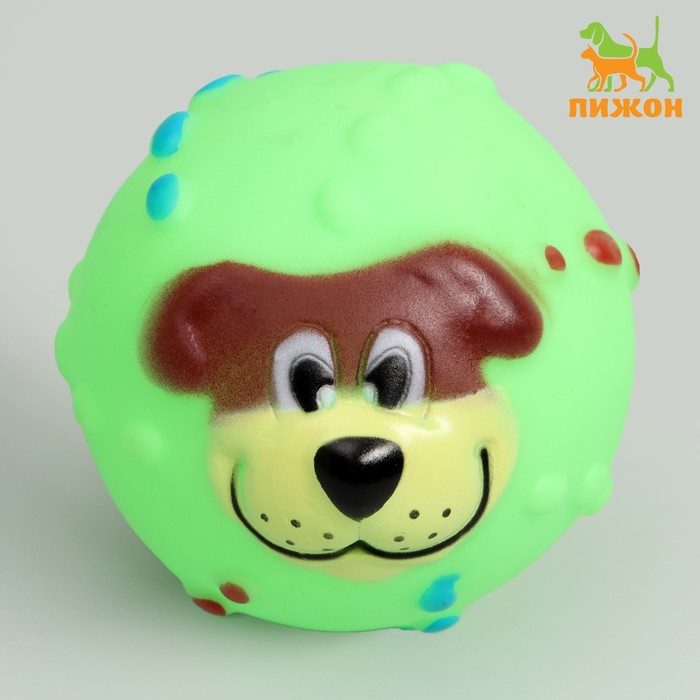 

Игрушка пищащая "Мяч Джим"для собак, 6 см, зелёная