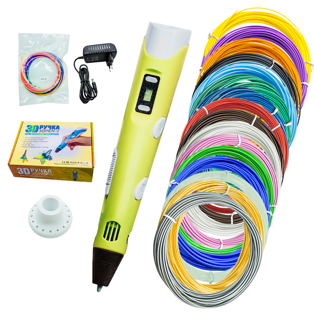 

3D ручка 3DPEN желтая с набором дополнительного пластика ГАРРИ ПОТТЕР 3dpen2y-hp10, 3Dpen2