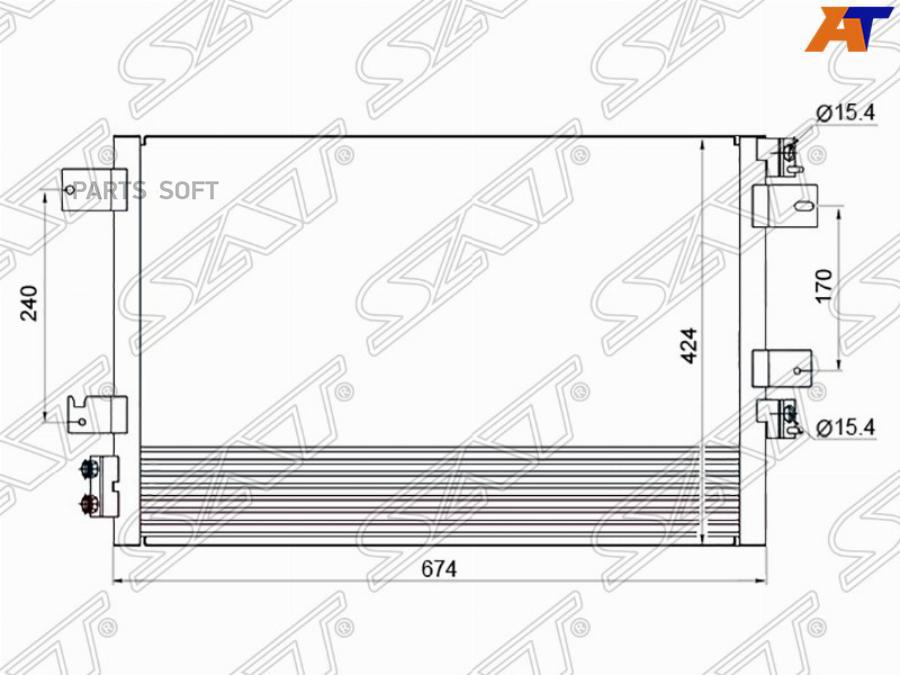 

SAT Радиатор кондиционера CHRYSLER SEBRING/DODGE AVENGER/JOURNEY 2.4/2.7/3.5 07- // JEEP C