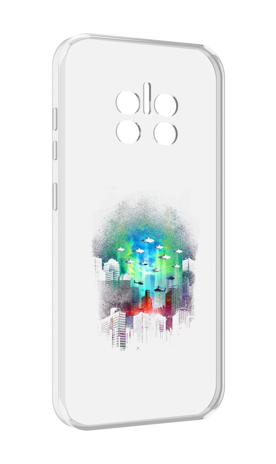 

Чехол MyPads город в свечении для Doogee V11, Прозрачный, Tocco