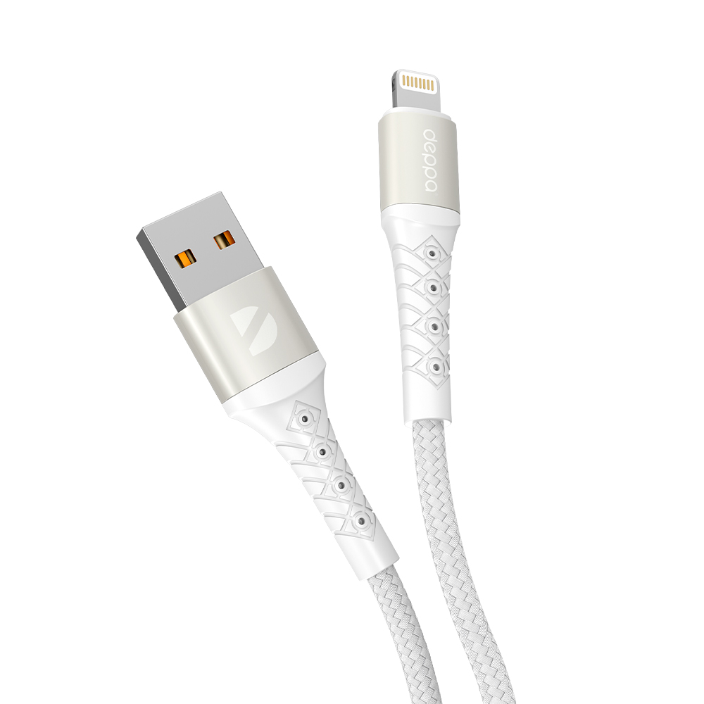 Кабель Lightning-USB Deppa Дата-кабель Armor USB-A – Lighting, 1 м, белый, Deppa 1 м белый
