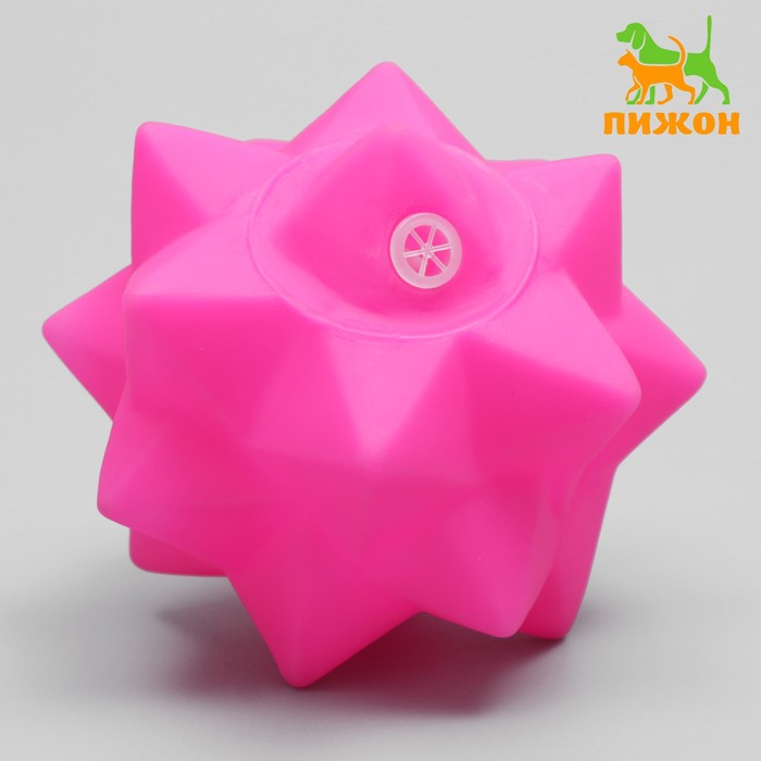 

Игрушка пищащая "Кристалл" для собак, 8 см, розовая
