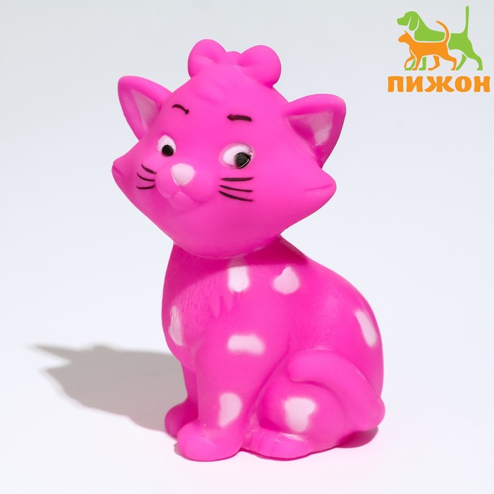 

Игрушка пищащая Кошечка для собак, 10 см, розовая