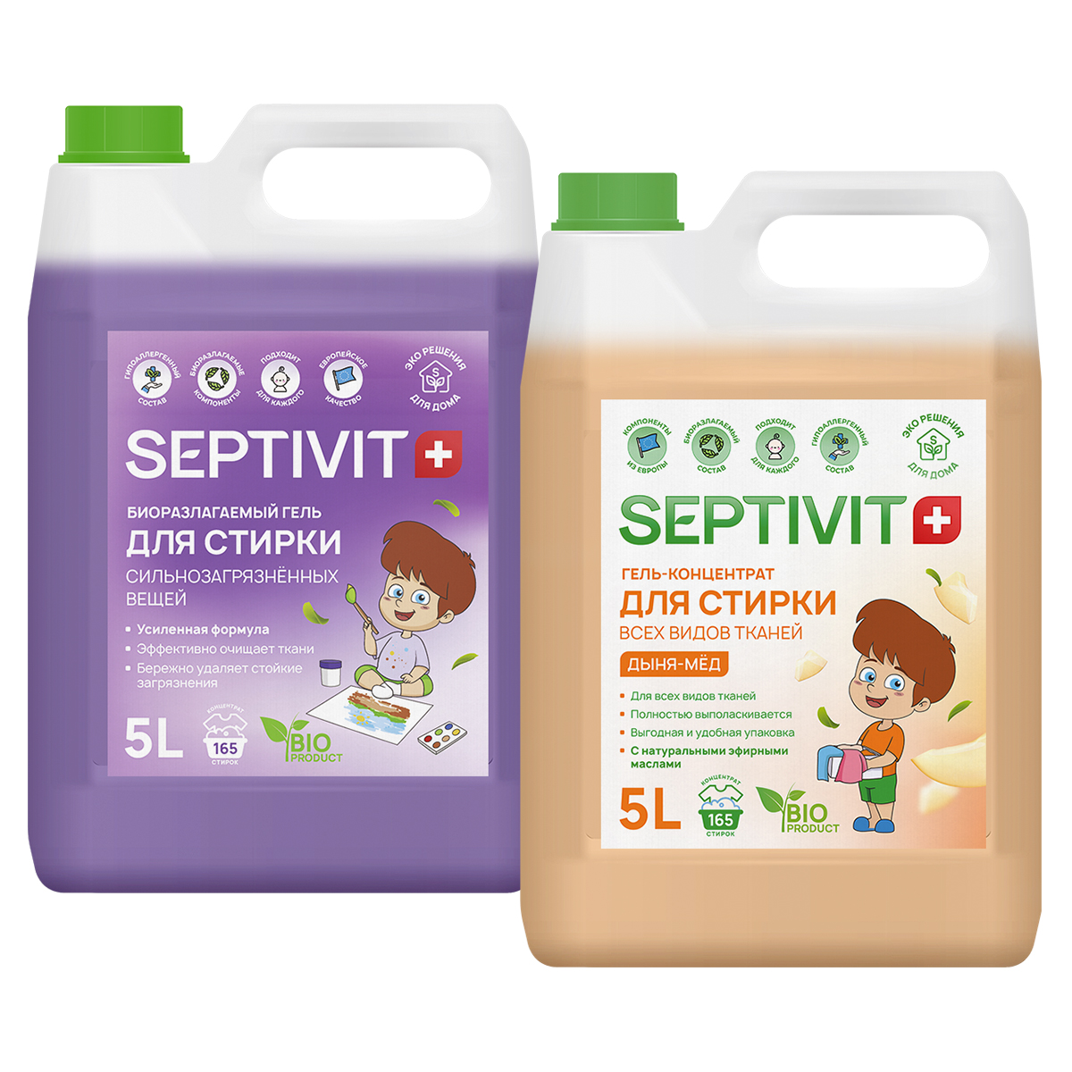 

Набор Septivit Premium Гель для сильнозагрязненного белья Гель Дыня мёд 5л 5л