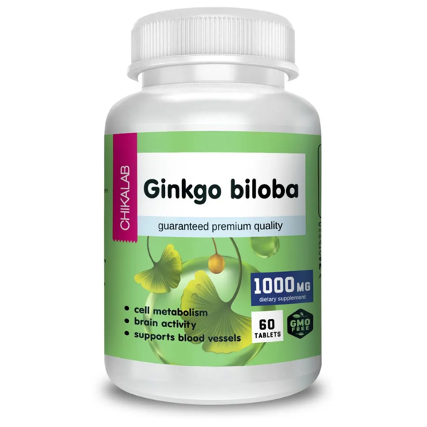 Гинкго Билоба CHIKALAB Ginkgo Biloba таблетки 60 шт.