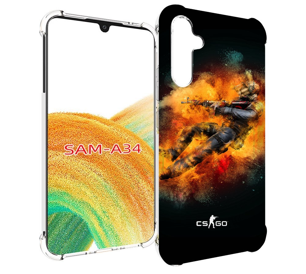 

Чехол MyPads CS-go-Контр-террорист мужской для Samsung Galaxy A34, Tocco
