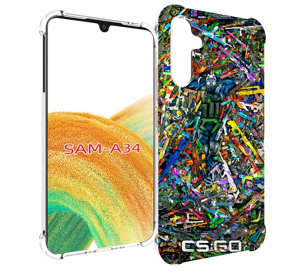 

Чехол MyPads CS GO guns skins мужской для Samsung Galaxy A34, Tocco