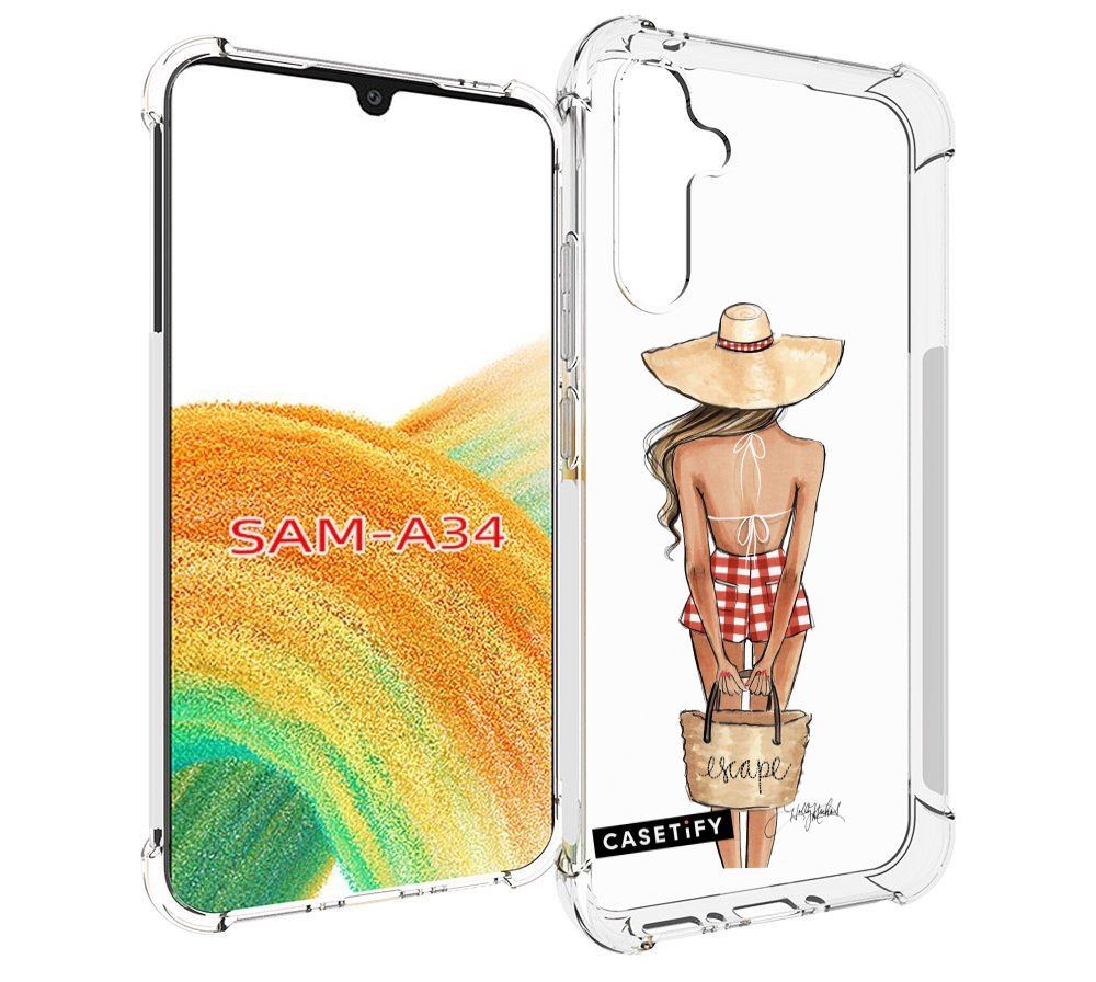 

Чехол MyPads CASETiFY женский для Samsung Galaxy A34, Tocco