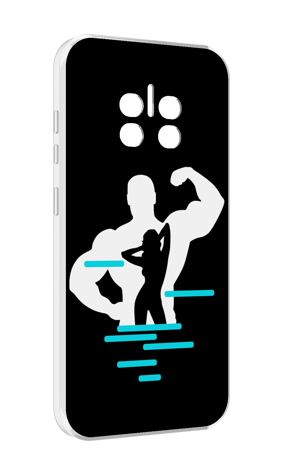 

Чехол MyPads фитнес-тренировка для Doogee V11, Прозрачный, Tocco