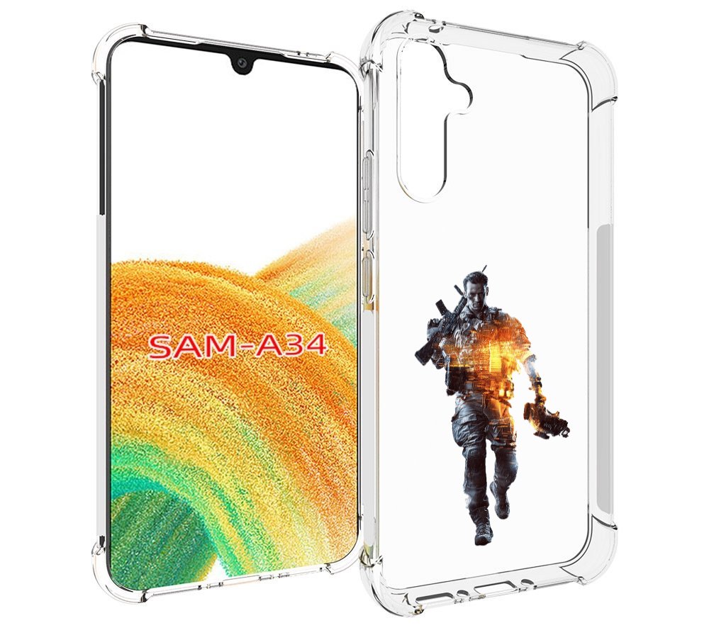 

Чехол MyPads Battlefield-4 мужской для Samsung Galaxy A34, Tocco