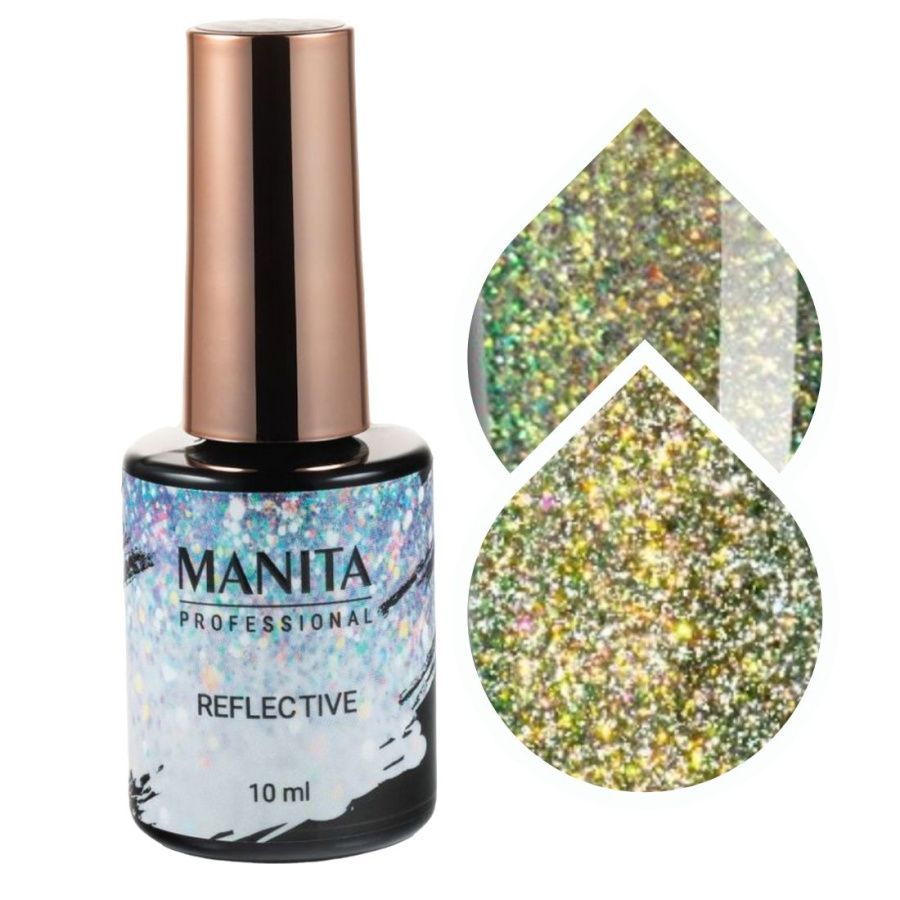 Гель-лак для ногтей Manita Multichrome Reflective светоотражающий с хлопьями юки №05, 10мл