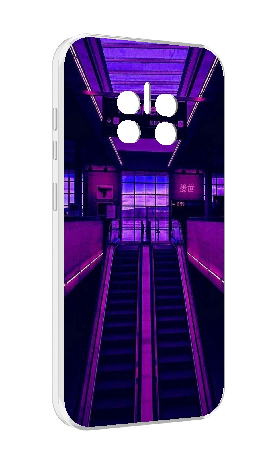 

Чехол MyPads фиолетовый эскалатор для Doogee V11, Прозрачный, Tocco