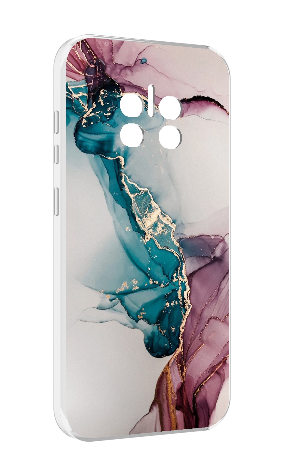 

Чехол MyPads фиолетовый синий краски для Doogee V11, Прозрачный, Tocco