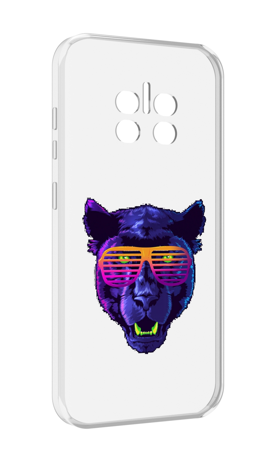 

Чехол MyPads фиолетовая пума в очках для Doogee V11, Прозрачный, Tocco