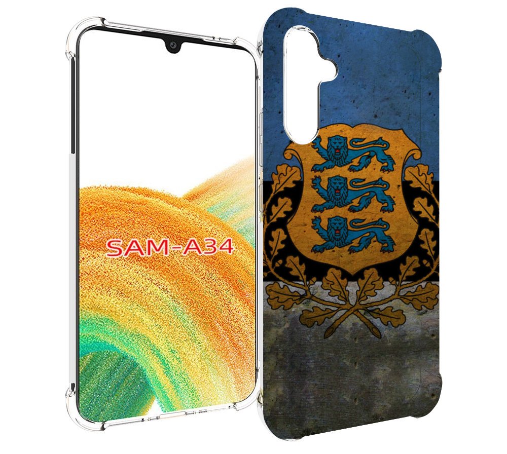 

Чехол MyPads герб флаг эстонии для Samsung Galaxy A34, Tocco