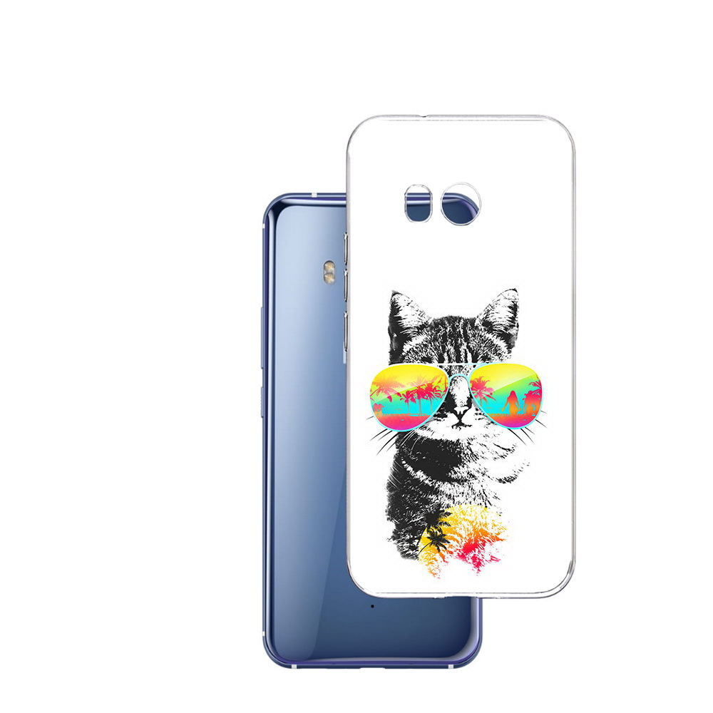

Чехол MyPads Tocco для HTC U11 крутой кот, Прозрачный, Tocco