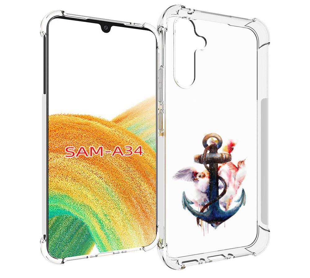 

Чехол MyPads якорь с птицами для Samsung Galaxy A34, Tocco