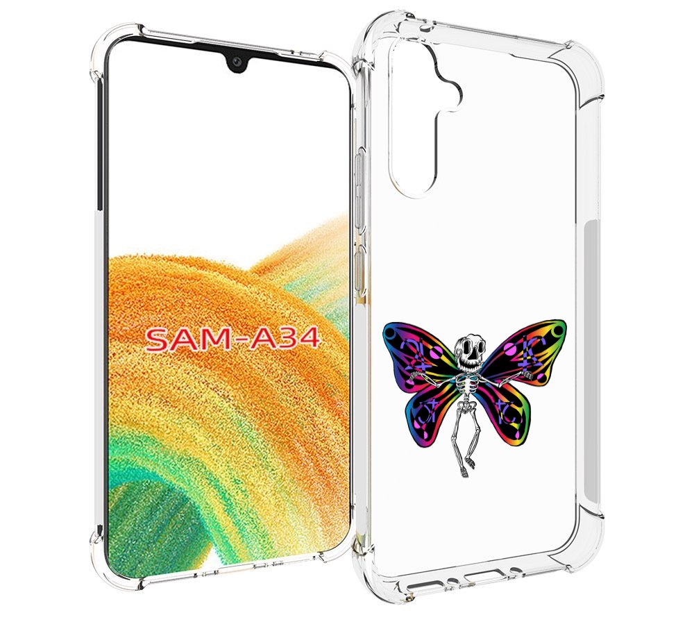

Чехол MyPads эффект бабочки для Samsung Galaxy A34, Tocco