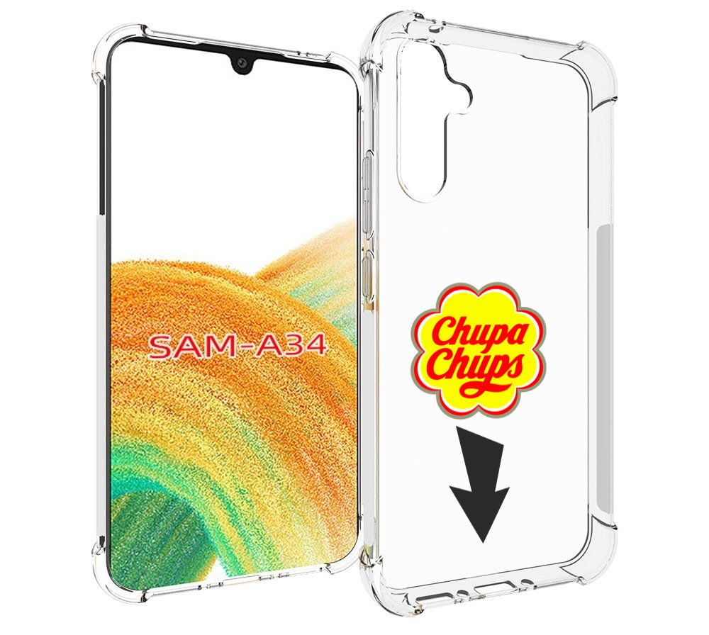 

Чехол MyPads чупа чупс для Samsung Galaxy A34, Tocco