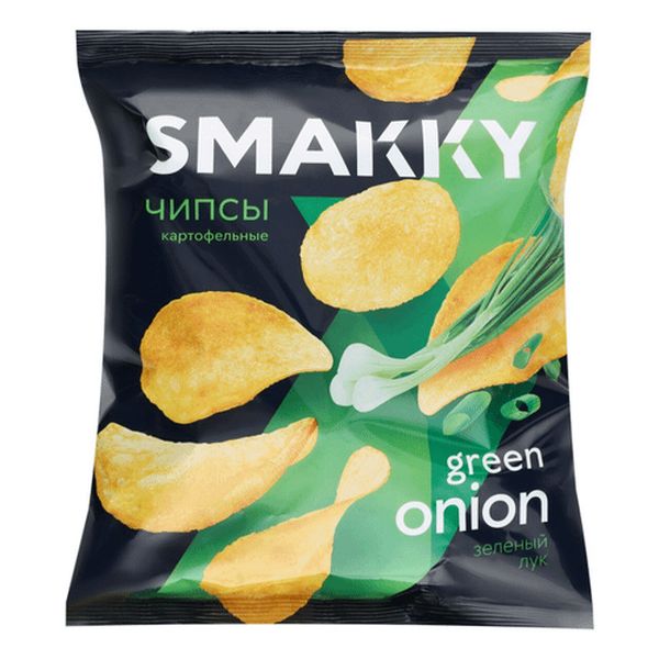 Чипсы картофельные Smakky со вкусом зеленого лука 70 г