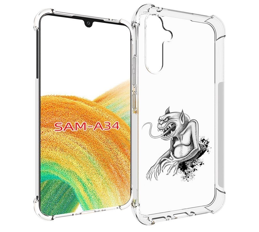 

Чехол MyPads чорт для Samsung Galaxy A34, Tocco