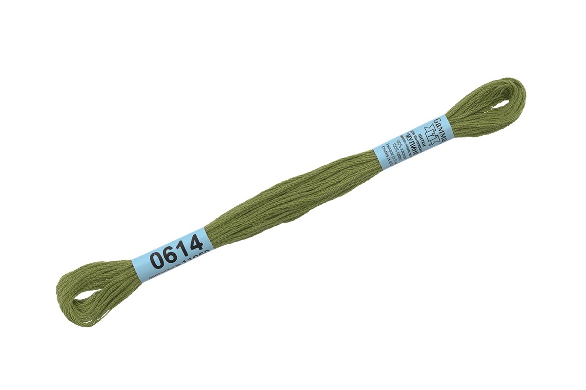 

Gamma мулине, 100% хлопок, 24х8 м, №0614, оливковые, Зеленый