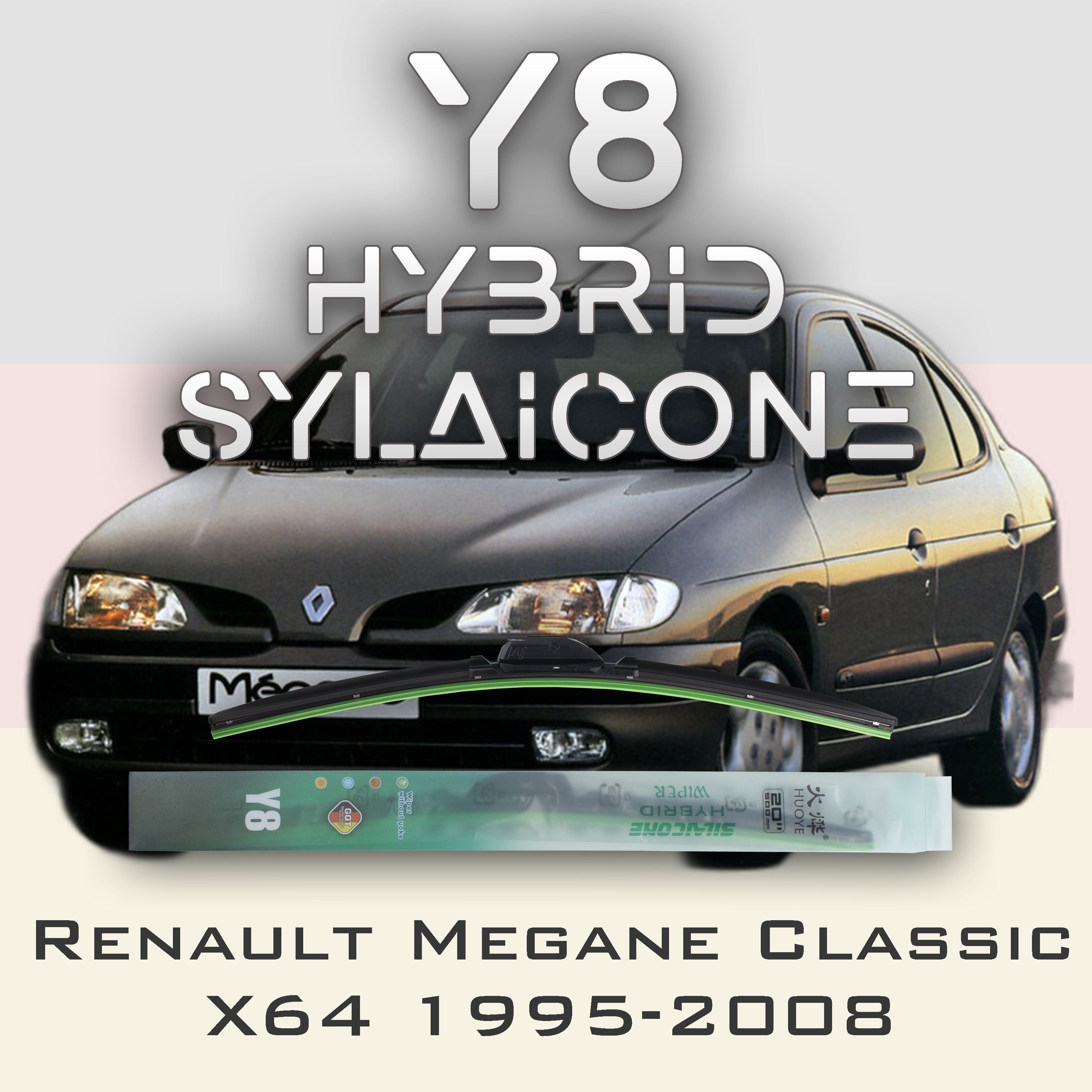 

Комплект щеток стеклоочистителя HUOYE Y8-Renault Megane Classic X64 1995-2008, Y8