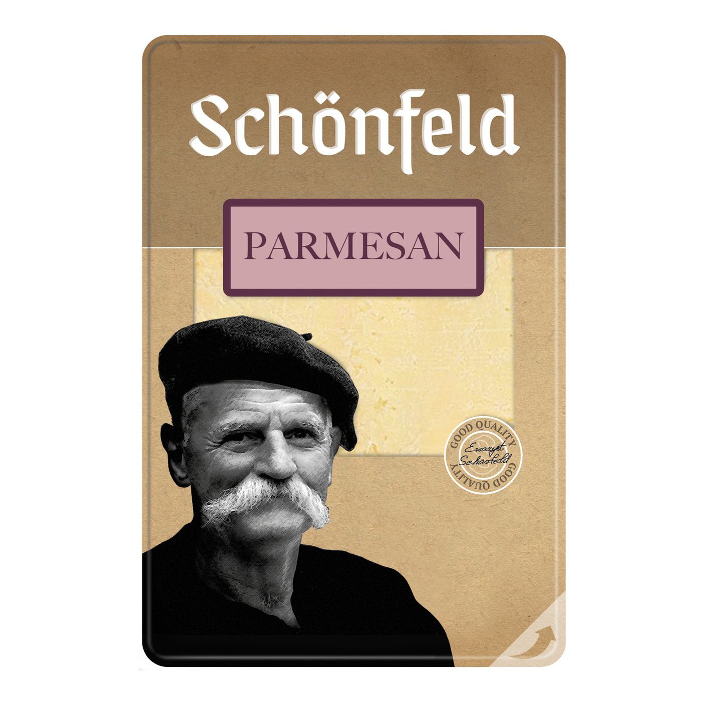 Сыр твердый Schonfeld Пармезан нарезка 45% 125 г