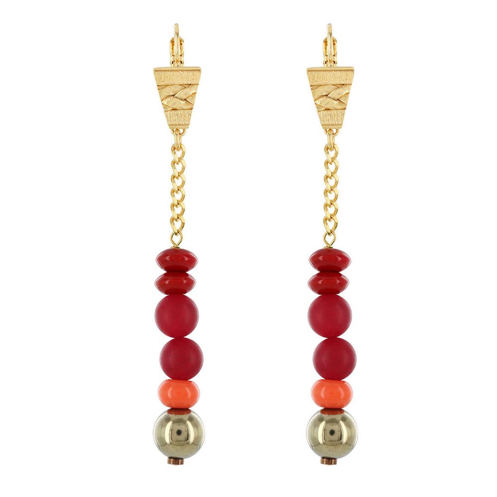 

Серьги подвески из бижутерного сплава TARATATA TT-H23-08738-203, бусины, TT-H23-08738-203