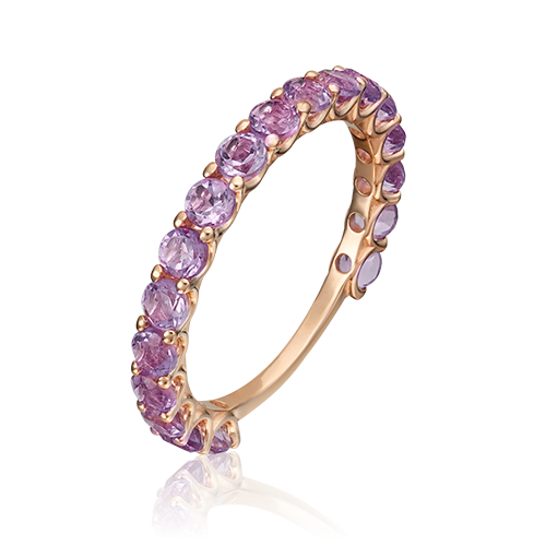 

Кольцо из красного золота с аметистом р.19 PLATINA jewelry 01-5317-00-203-1110-57, 01-5317-00-203-1110-57