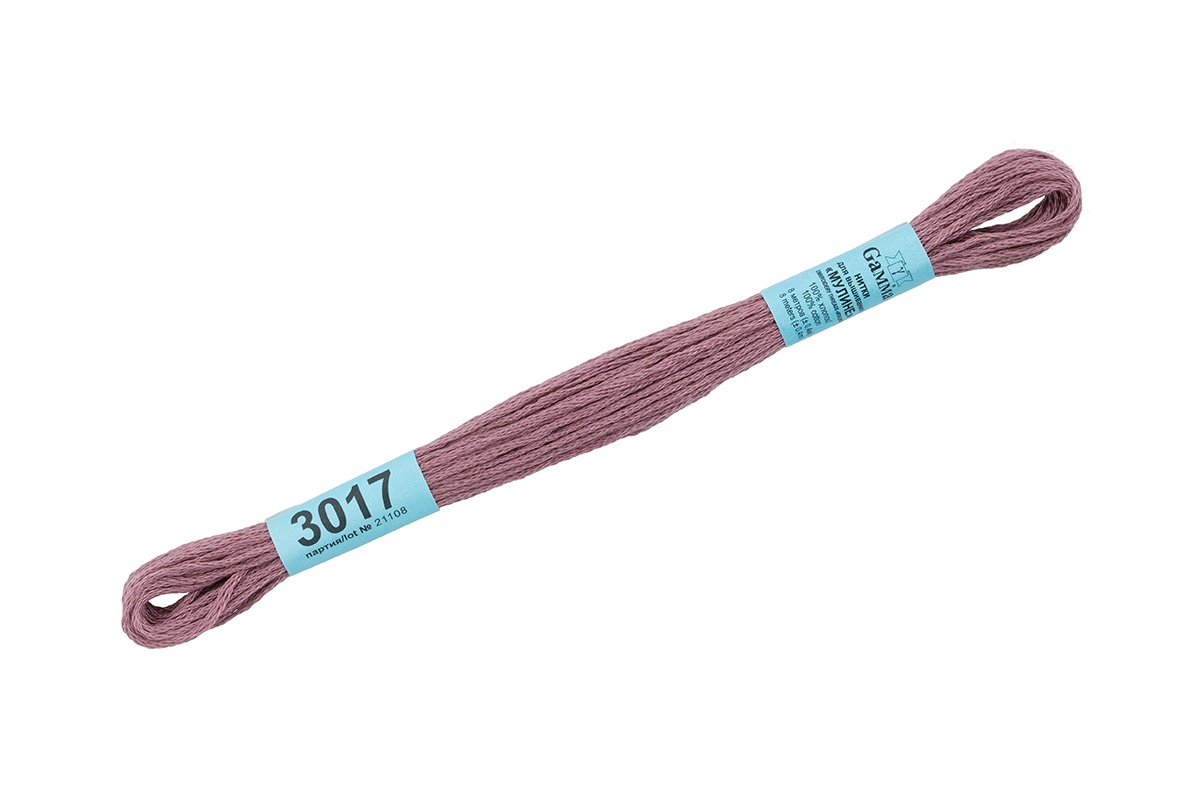 

Gamma мулине, 100% хлопок, 24х8 м, №3017, сливовые, Разноцветный
