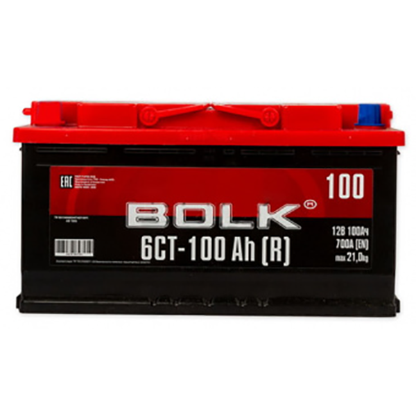 Аккумулятор BOLK Standart 100 А/ч прямая L+ 353x175x190 EN850 А РОССИЯ