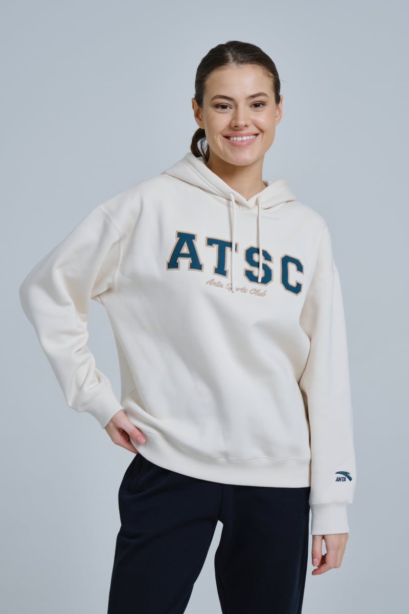 Худи женское Anta Vintage sports A-WARM 862348709 белое 2XL