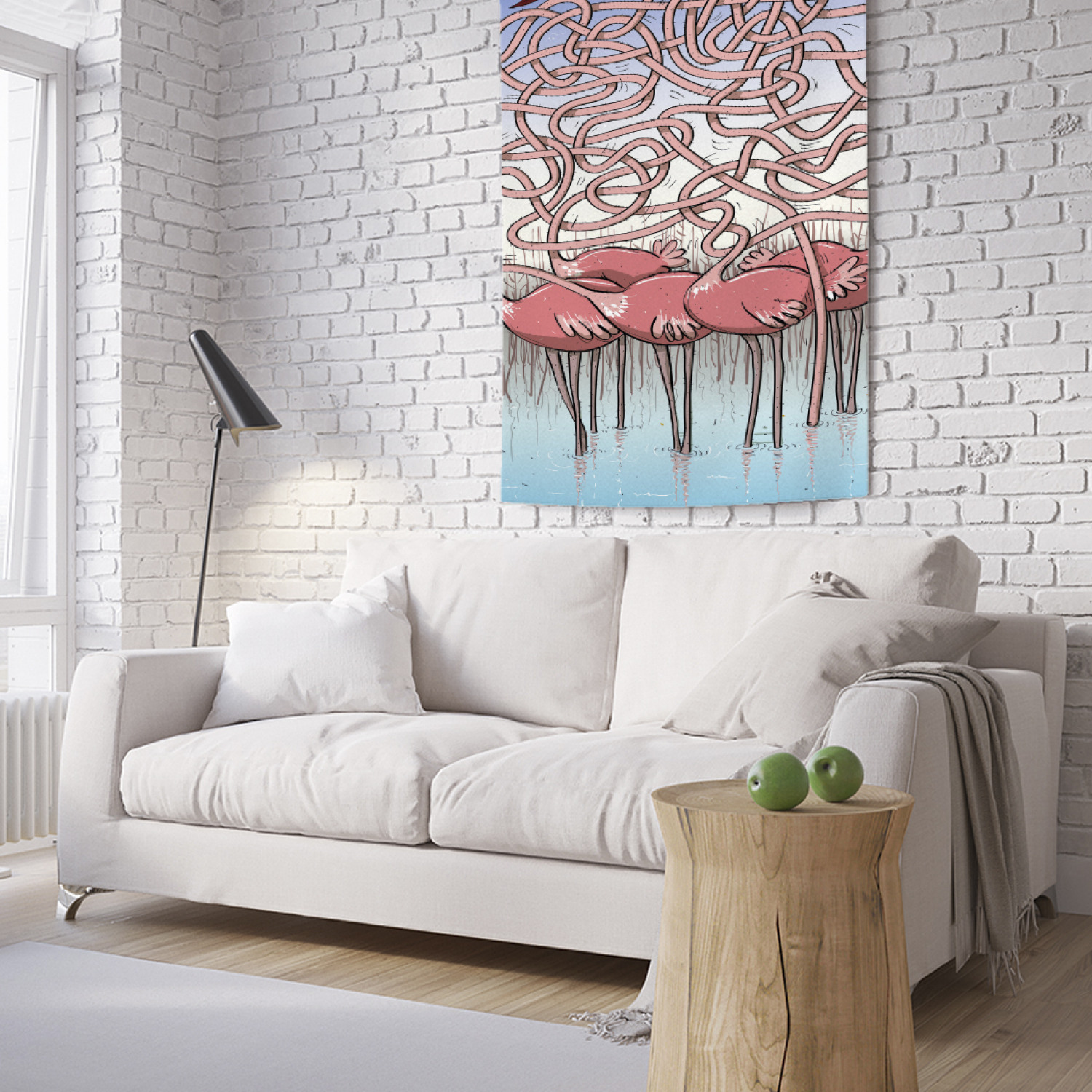 

Вертикальное фотопанно на стену JoyArty Фламинго лабиринт 100x150 см, Фламинго лабиринт