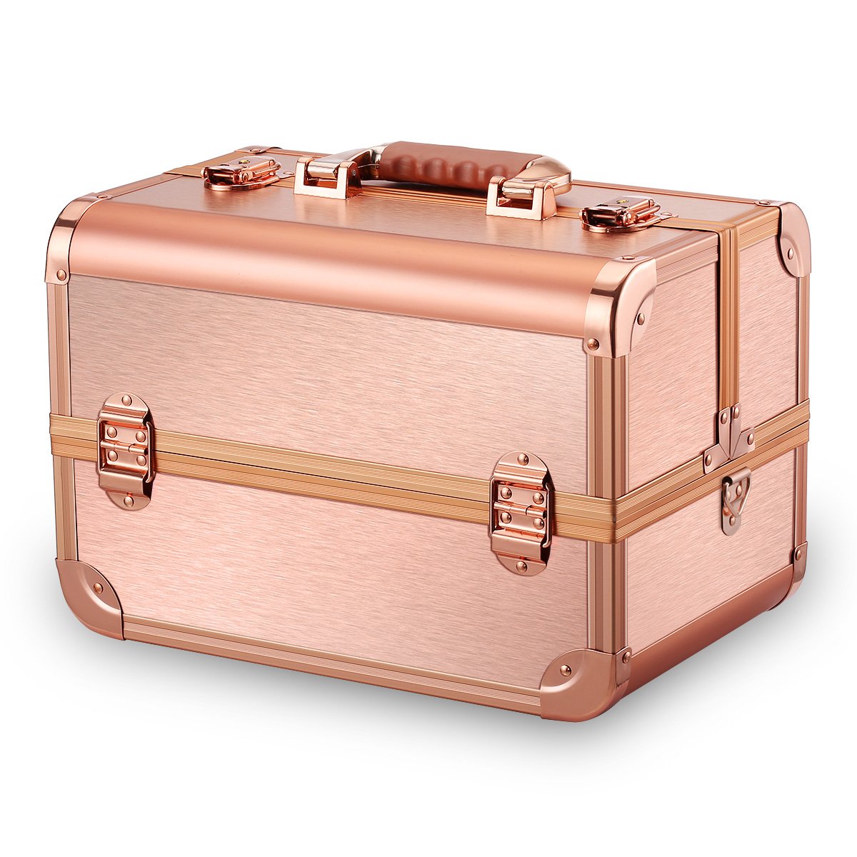 Бьюти кейс для косметики OKIRO CWB7350 розовое золото