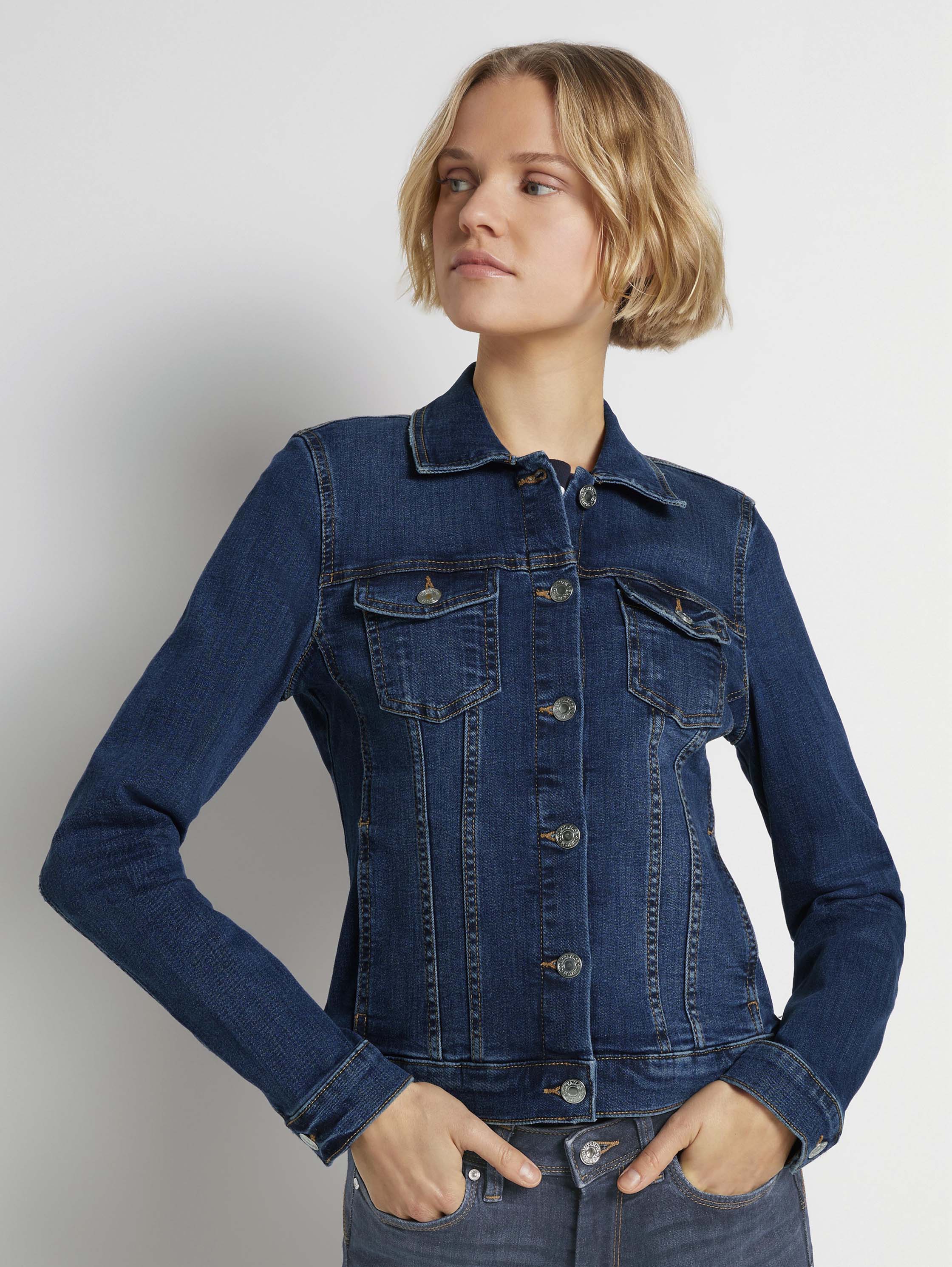 

Джинсовая куртка женская TOM TAILOR 1023962 синяя XL, 1023962