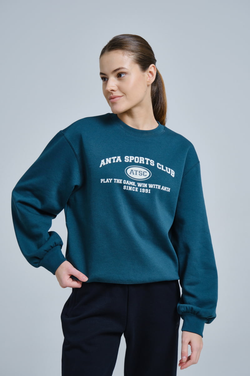 Свитшот женский Anta Vintage sports A-KIND FLEECE TECH 862348706 синий L