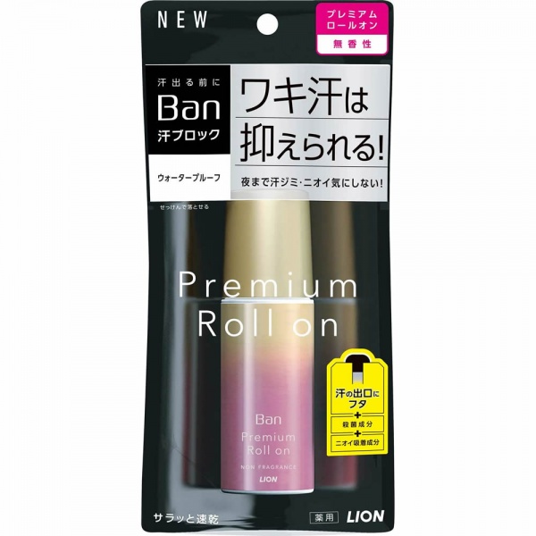 Lion ban premium gold label роликовый дезодорант-антиперспирант, без запаха, 40 мл