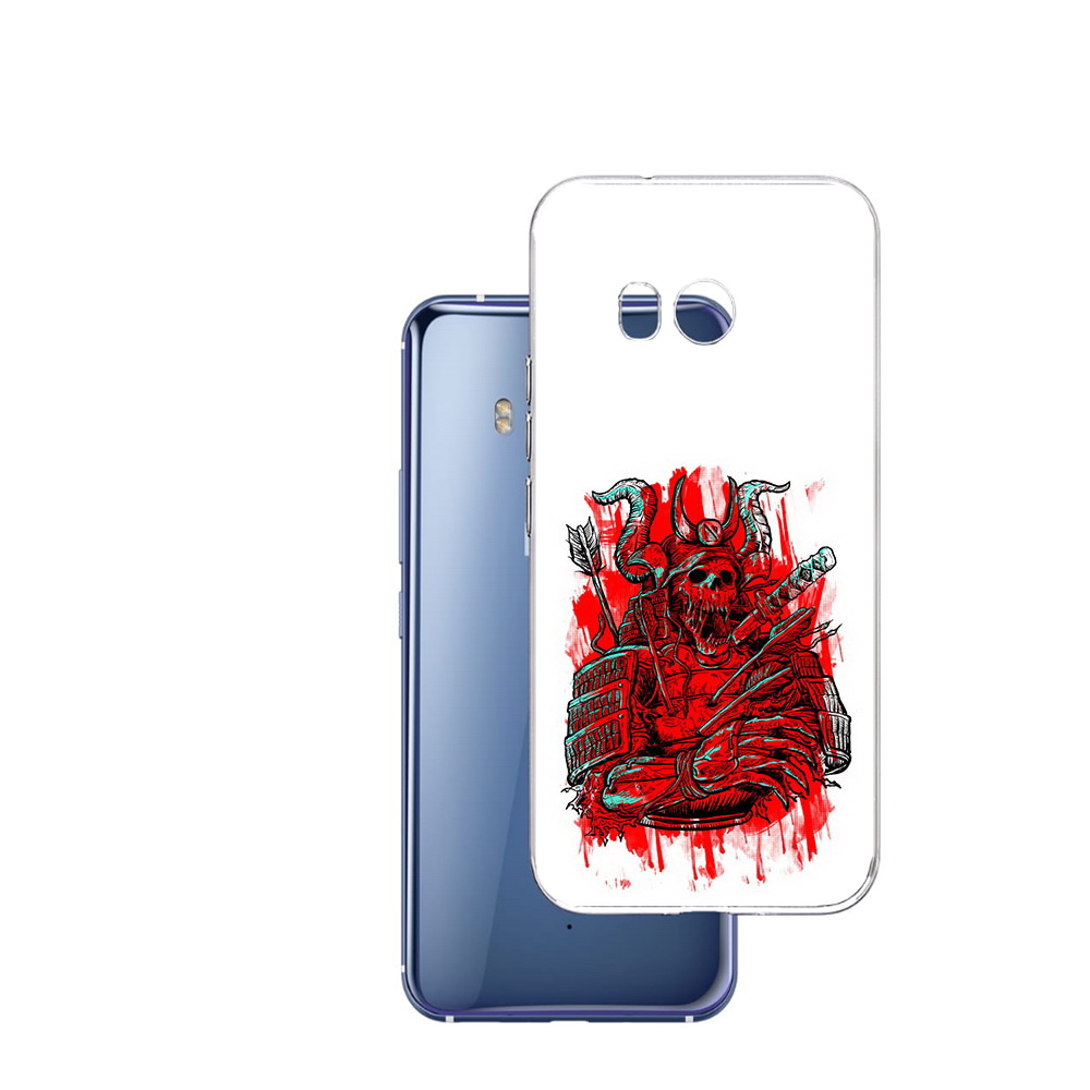 

Чехол MyPads Tocco для HTC U11 красный скелет воин, Прозрачный, Tocco