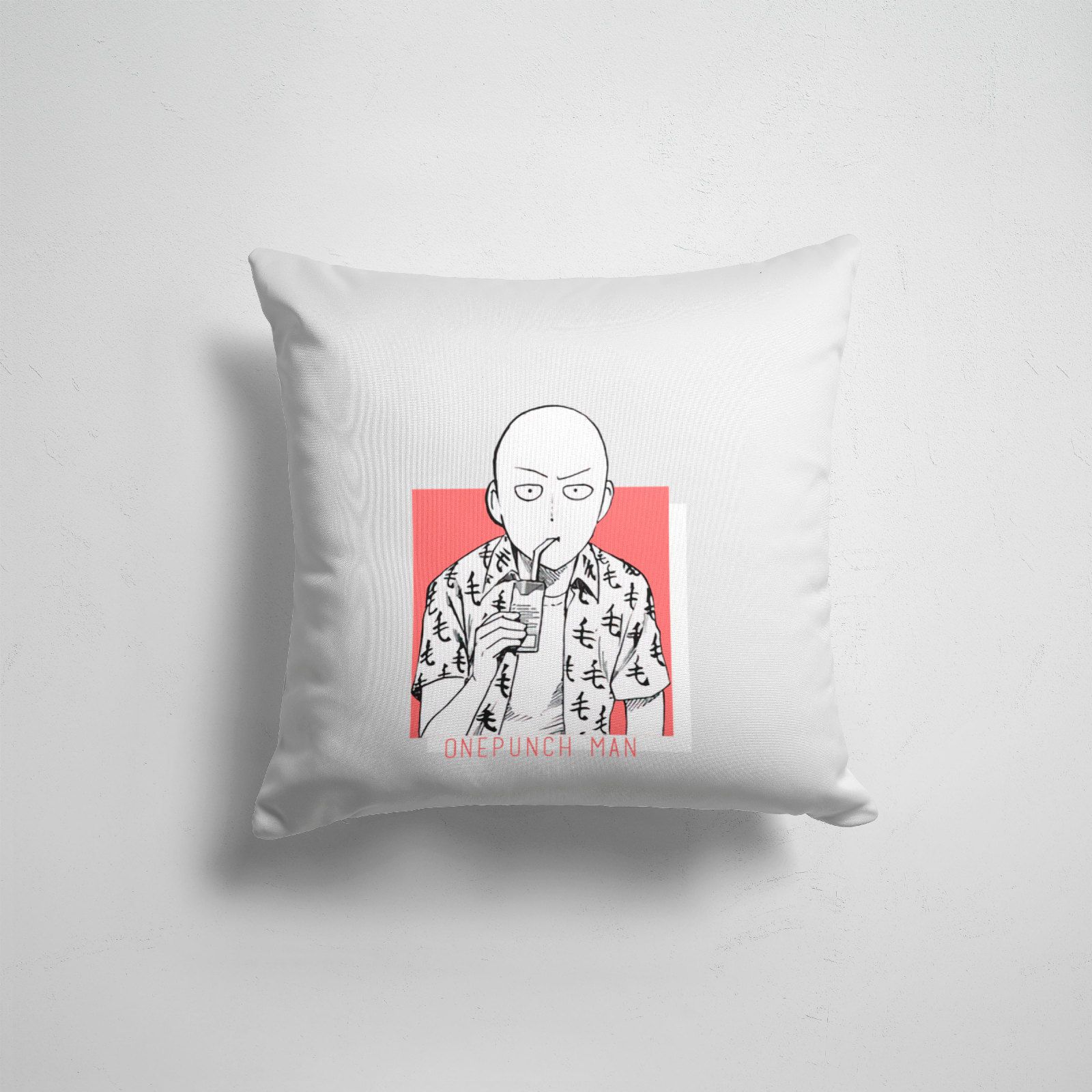 

Подушка декоративная 45х45см Аниме One Punch Man Saitama One Punch Man Ванпач, Разноцветный