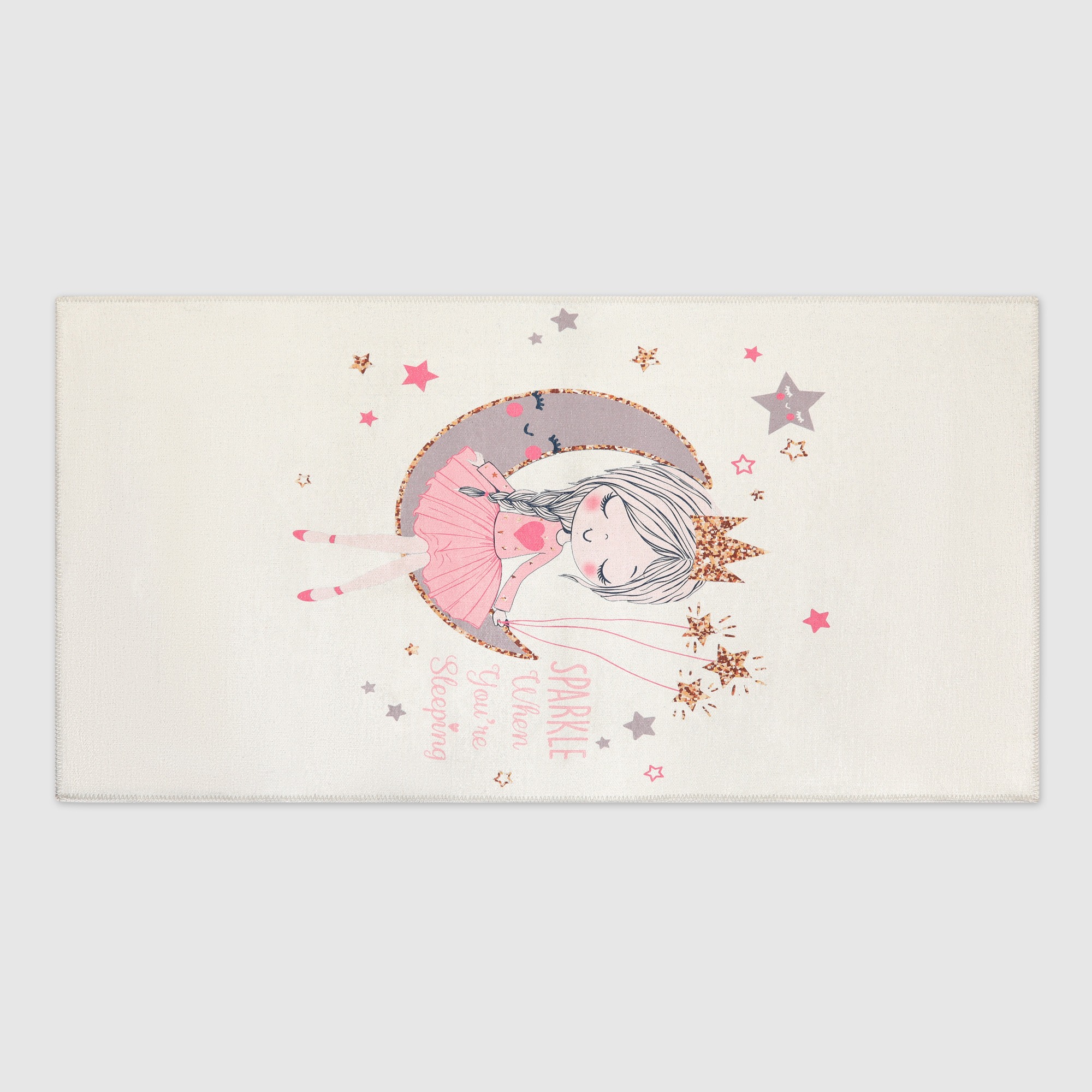 

Коврик Turkmen Hali Digital printed td828-00 80 х 150 см полиэстер бело-розовый