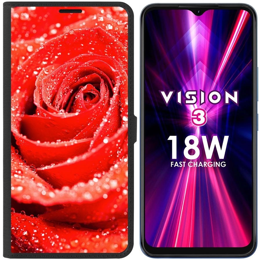 

Чехол-книжка Eco Book для ITEL Vision 3 Роза, Черный