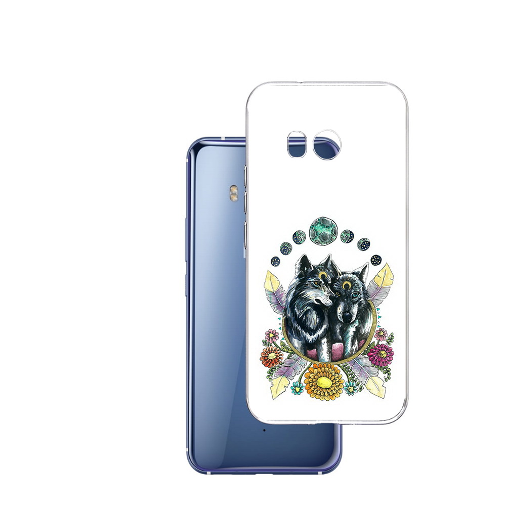 

Чехол MyPads Tocco для HTC U11 красивые волки абстракция, Прозрачный, Tocco