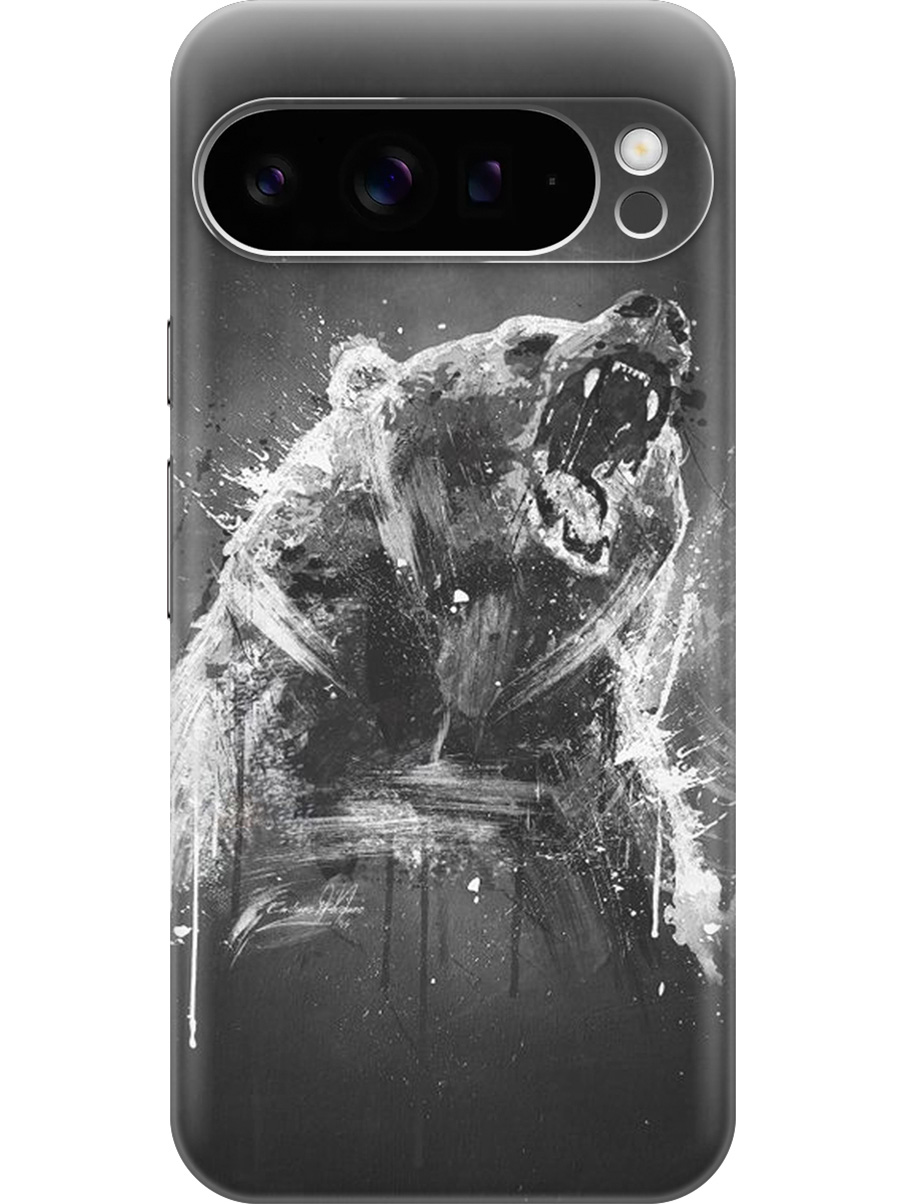 

Силиконовый чехол на Google Pixel 9 pro с принтом "Разъяренный медведь", Прозрачный;коричневый;серый;черный, 784810313