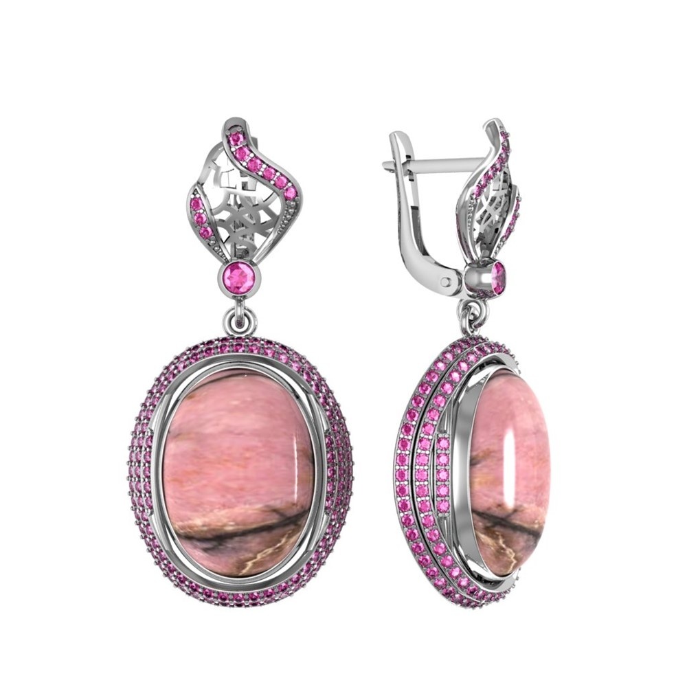 

Серьги из серебра с swarovski ПРИВОЛЖСКИЙ ЮВЕЛИР 381742-NK49RD, 381742-NK49RD