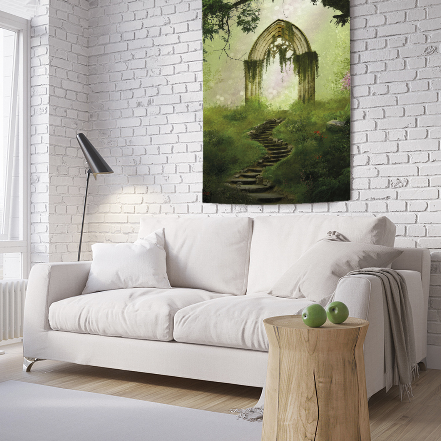 фото Вертикальное фотопанно на стену joyarty "арка в лесу", 100x150 см