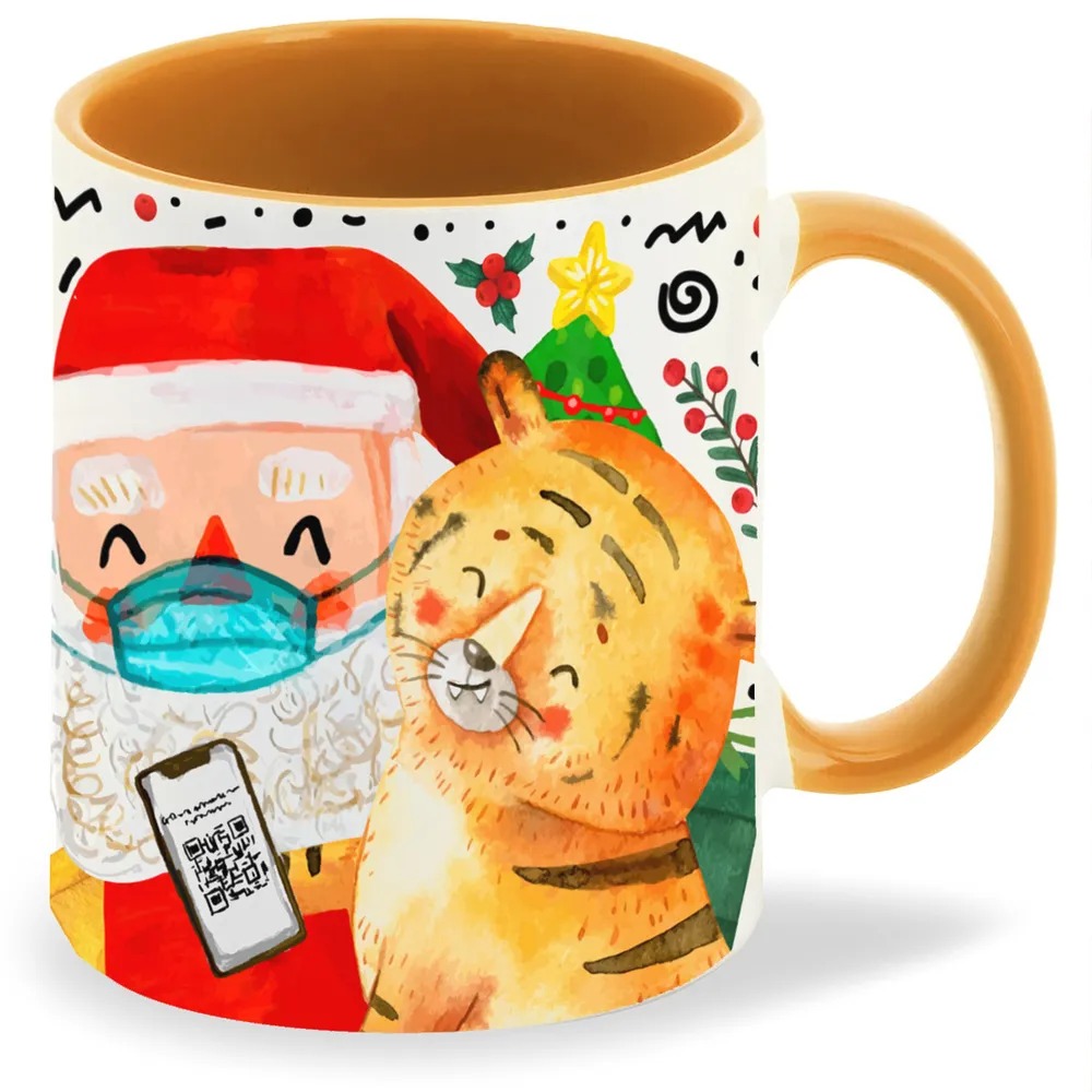 

Кружка CoolPodarok Новый Год Безлимитный QR код