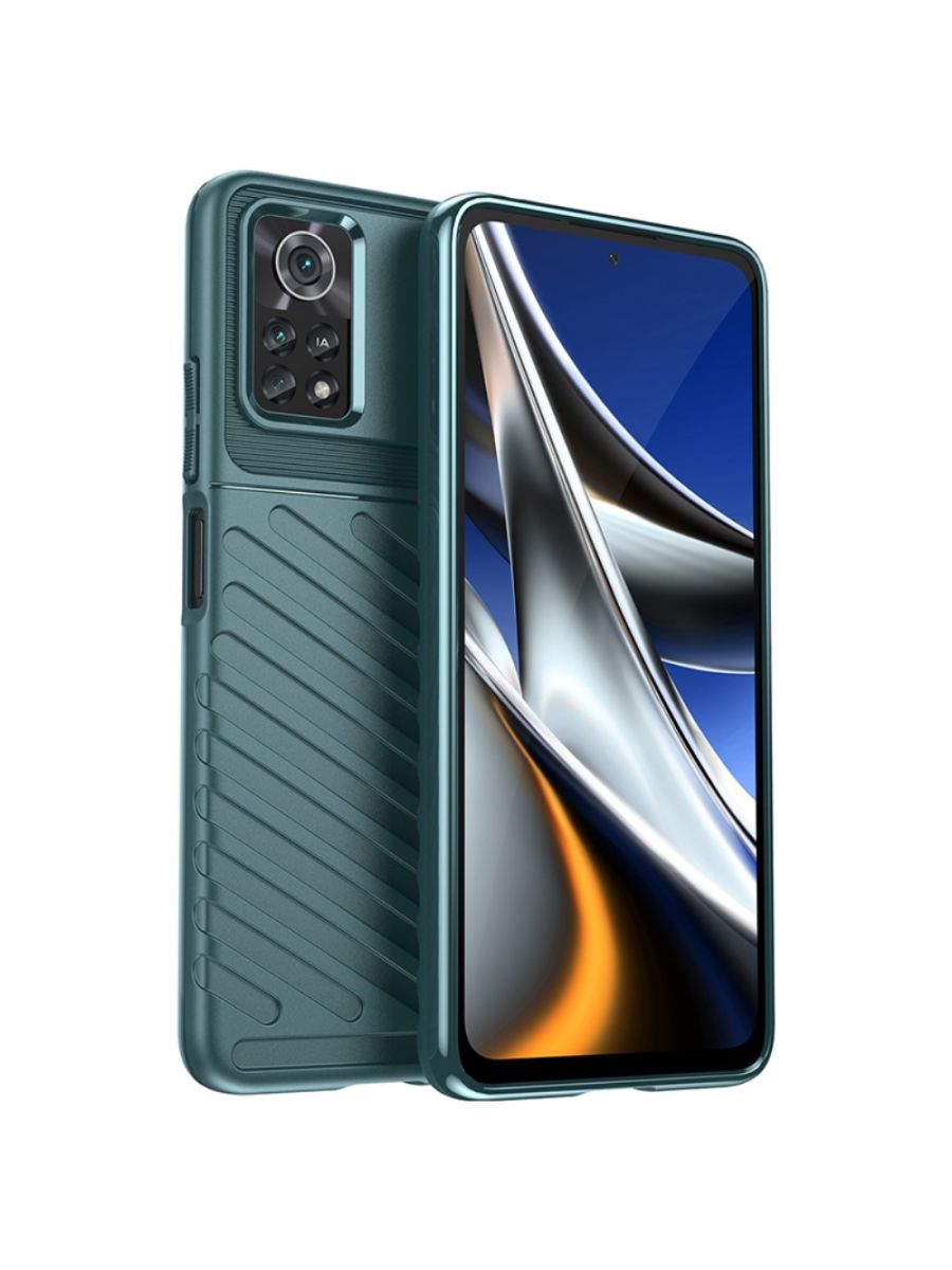 

Brodef Thunder Противоударный чехол для Poco X4 Pro 5G Синий