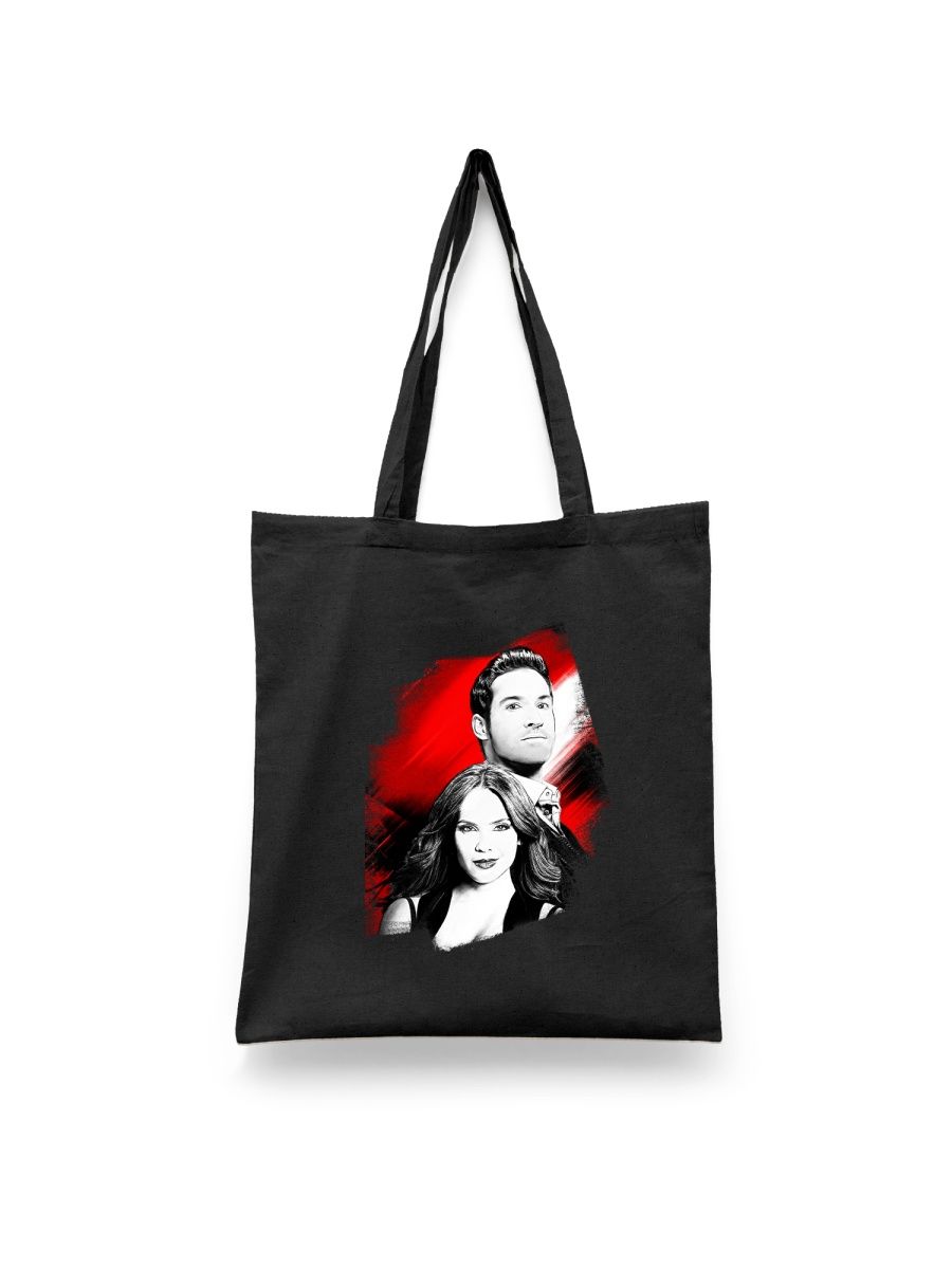 

Шоппер унисекс Каждому Своё Люцифер/Lucifer/Сериал SRLU3, черный, Люцифер/Lucifer/Сериал SRLU3