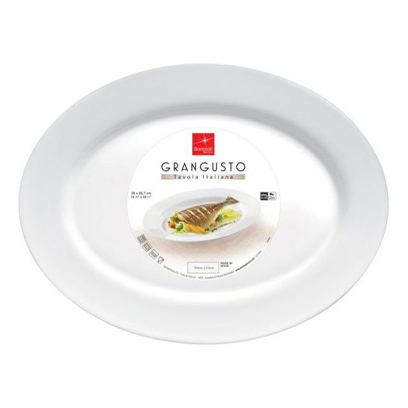 Блюдо сервировочное для рыбы Bormioli Rocco Grangusto 35 х 27 см белое